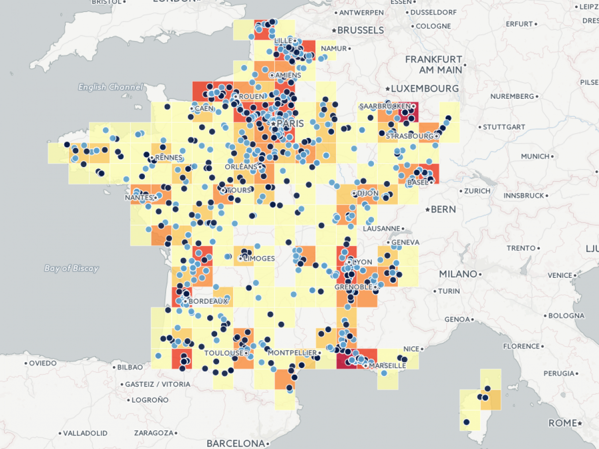 People Living Within A Km Range Of Seveso Sites In France